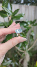 Load and play video in Gallery viewer, Pale blue 8ct aquamarine in chunky vintage silver
