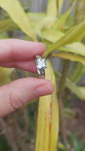 Load and play video in Gallery viewer, Etherial aquamarine ring in 9ct white gold.
