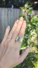 Load and play video in Gallery viewer, Statement chocolate zircon and Goshenite wide sterling silver ring

