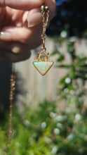 Load and play video in Gallery viewer, Early Australian Opal pendant by Duggan Shaperre and co c1900.

