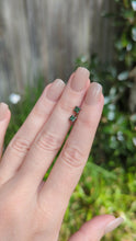 Load and play video in Gallery viewer, Luminous green Australian sapphire silver studs c1980s
