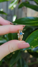 Load and play video in Gallery viewer, Early Australian parti Sapphire and diamond ring 15ct
