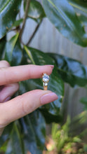 Load and play video in Gallery viewer, Vintage zircon trilogy in 9ct yellow gold
