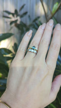 Load and play video in Gallery viewer, Vintage Sapphire and Diamond ring c1970 in 18ct Yellow and White Gold.
