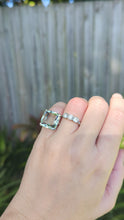 Load and play video in Gallery viewer, Refreshing prasiolite in vintage sterling silver cocktail ring
