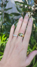 Load and play video in Gallery viewer, Wide Australian parti sapphire band 9ct yellow gold
