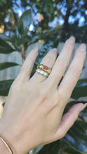 Load and play video in Gallery viewer, Calypso pink bi-colour tourmaline in vintage yellow gold 9ct
