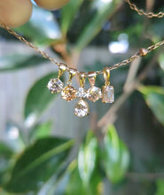 Load and play video in Gallery viewer, Vintage Harts Range zirocon pendant rectangular cut 9ct yellow gold
