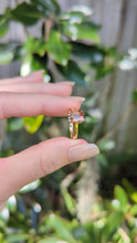 Load and play video in Gallery viewer, Chocolate cognac zircon in vintage 9ct yellow gold
