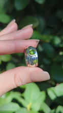 Load and play video in Gallery viewer, Thick tourmaline donut band vintage sterling silver 
