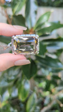 Load and play video in Gallery viewer, German mid century smokey quartz pendant &amp; chain in silver
