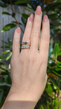 Load and play video in Gallery viewer, Early Australian parti Sapphire and diamond ring 15ct
