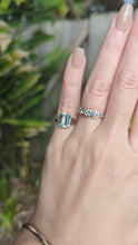 Load and play video in Gallery viewer, Seashell aquamarine in 9ct Art deco Australian made ring by Lustre
