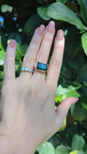 Load and play video in Gallery viewer, Incredible indicolite tourmaline ring c1940s 14ct
