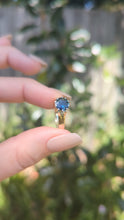 Load and play video in Gallery viewer, Deep ocean blue Australian sapphire in 9ct claw setting c1980s

