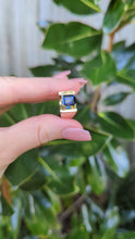 Load and play video in Gallery viewer, Vivid Natural blue Australian sapphire in vintage 9ct yellow gold
