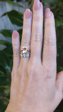 Load and play video in Gallery viewer, Baby pink natural tourmaline in vintage 9ct yellow and white gold
