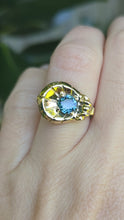 Load and play video in Gallery viewer, Aphrodite 1930s East West seashell sapphire ring
