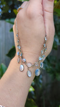Load and play video in Gallery viewer, Antique Moonstone necklace sterling silver

