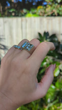 Load and play video in Gallery viewer, Old European diamond tank ring in 9ct white gold.
