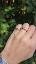 Load and play video in Gallery viewer, Exquisite dainty sculptural Australian green sapphire ring 9ct
