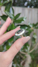 Load and play video in Gallery viewer, Mid century German oval shield spinel in 835 silver
