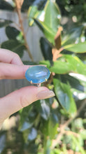 Load and play video in Gallery viewer, Glowing Aquamarine cabochon in sterling silver
