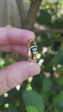 Load and play video in Gallery viewer, Forrest green vintage sapphire ring 9ct
