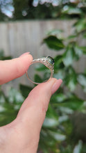 Load and play video in Gallery viewer, Vintage Parti sapphire in silver filigree ring
