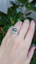 Load and play video in Gallery viewer, Vintage blue zircon 9ct ring
