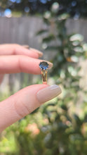 Load and play video in Gallery viewer, Deep ocean blue Australian sapphire in 9ct claw setting c1980s
