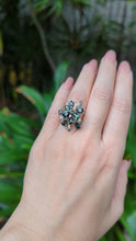 Load and play video in Gallery viewer, Australian parti sapphire spray ring 9ct white gold
