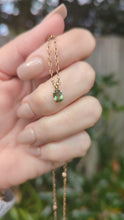 Load and play video in Gallery viewer, Grass green Australian sapphire 9ct pendant
