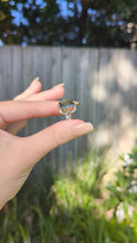 Load and play video in Gallery viewer, Vintage Buttercup green spinel ring in sterling silver
