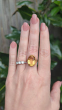 Load and play video in Gallery viewer, Sunshine citrine with barley twist Birmingham 1973 9ct yellow gold
