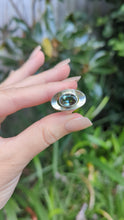 Load and play video in Gallery viewer, Shield maiden mid century green spinel ring in silver
