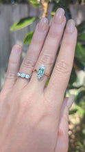Load and play video in Gallery viewer, Luminous Parti sapphire &amp; diamond navette 18ct
