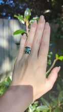 Load and play video in Gallery viewer, Vintage Buttercup green spinel ring in sterling silver
