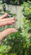 Load and play video in Gallery viewer, Golden topaz and diamonds in vintage silver 925
