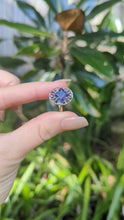 Load and play video in Gallery viewer, Handmade Art Deco ring with tanzanite in 10k
