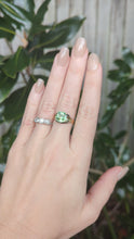 Load and play video in Gallery viewer, Luminous natural green tourmaline in 18ct yellow and white gold
