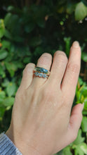 Load and play video in Gallery viewer, Bi-colour Australian sapphire in vintage sterling silver band
