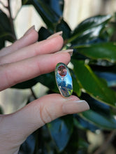 Load image into Gallery viewer, Italian modernist sterling silver tourmaline ring c1980s
