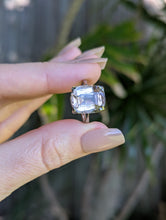 Load image into Gallery viewer, Silver French Art Deco Peach topaz ring
