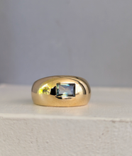 Load image into Gallery viewer, Wide Australian parti sapphire band 9ct yellow gold
