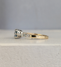 Load image into Gallery viewer, Aquamarine and silver 9ct yellow gold c1920s
