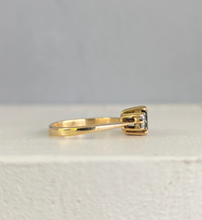 Load image into Gallery viewer, Vintage c1980 Parti Sapphire and Diamond Ring in 18ct yellow gold
