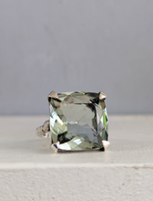Load image into Gallery viewer, Refreshing prasiolite in vintage sterling silver cocktail ring
