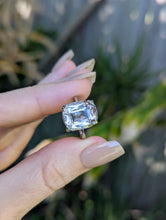 Load image into Gallery viewer, Silver French Art Deco Peach topaz ring
