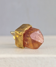 Load image into Gallery viewer, Authentic Andrew Grima 'Rock Revival' c1970 Citrine Crystal and 18ct Yellow Gold Stick Pin.
